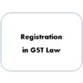 Registration in Goods and Service Tax Law