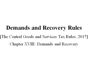 CGST Demand and Recovery Rules