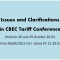 CBEC Released Minutes of Excise Tariff Conference held on 28 and 29 October 2015
